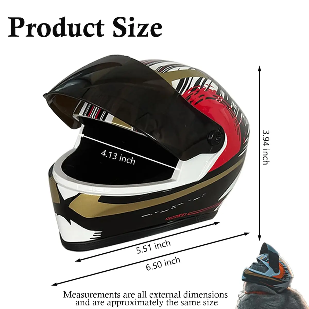 Pet Helmet Hard Hat for Small Dogs Motorcycle Bike Hat for Cat Outdoor Riding Puppy Cap Full Face Pet Hat for Cat Dog Doggie