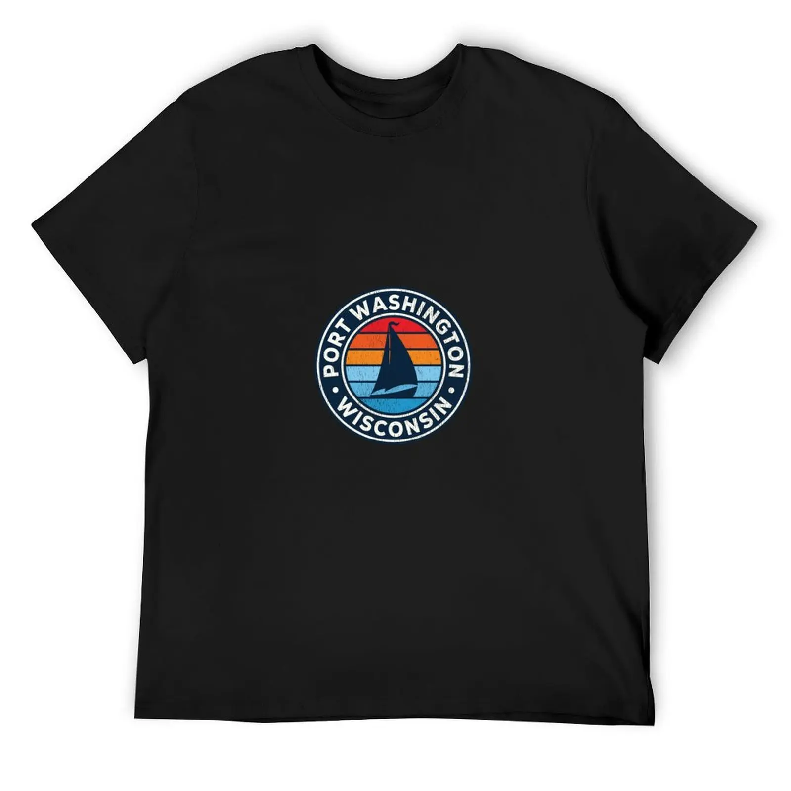 

Port Washington Wisconsin WI Vintage Sailboat Retro 70s T-Shirt