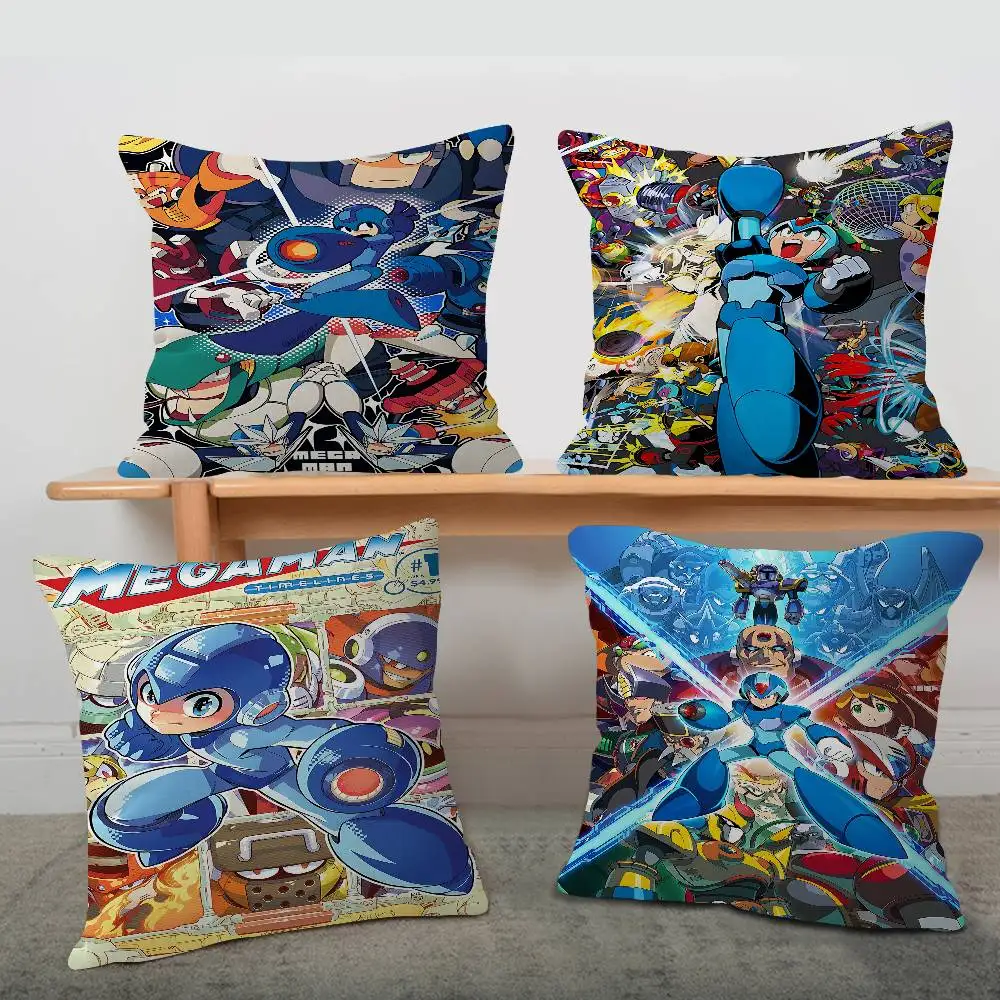 Anime Rockman Megaman Pillow Anime Pillow Sofa Bed Head Pillow Cover Cushion Cover 45x45 cm Fashion