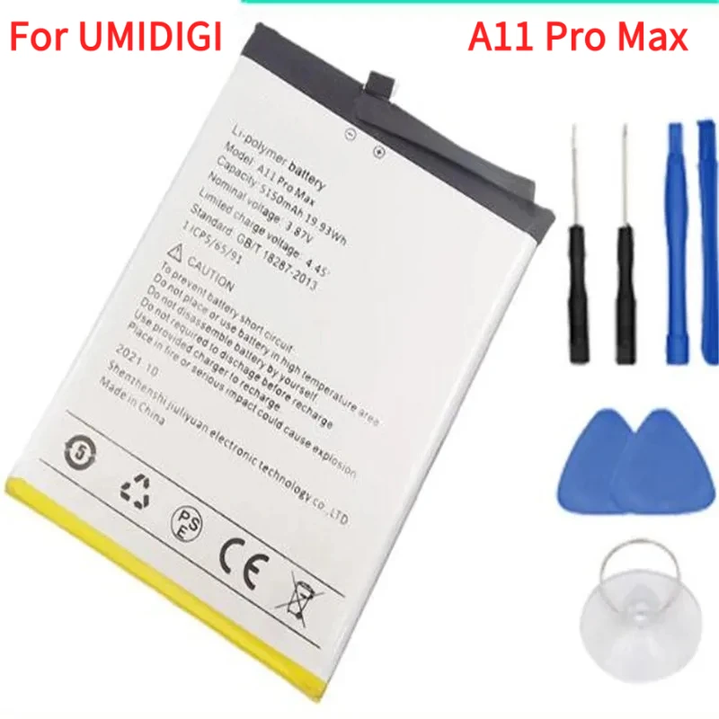 

For UMIDIGI A11 Pro Max Battery 5150mAh Long Standby Time High Capacity