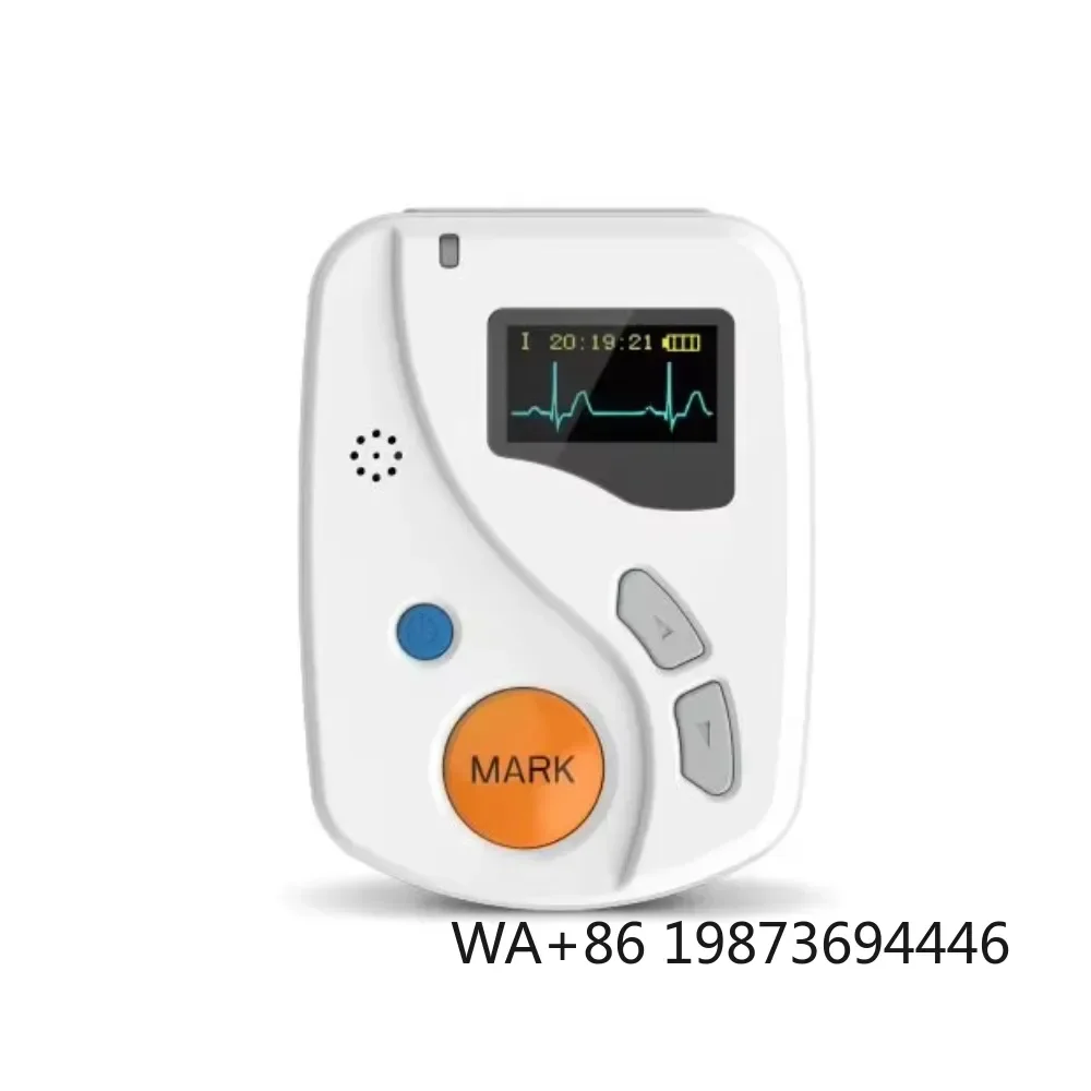 12 Channel OLED ECG Holter Recorder Portable Heart Monitoring Device