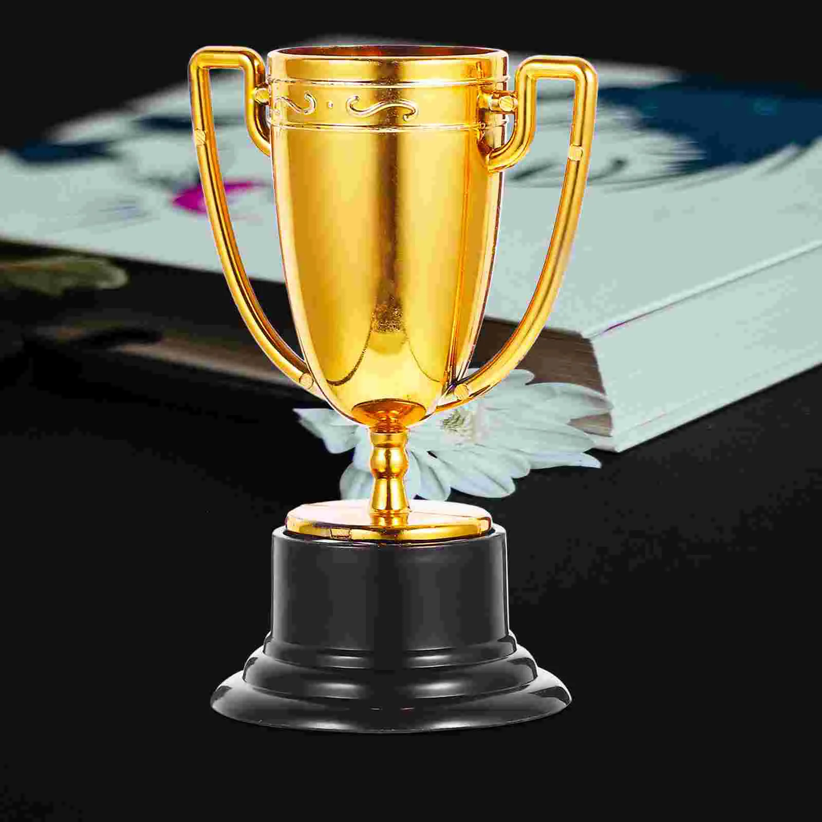 3PCS Mini Award Cup Set Sports Banquet Decorations Classroom Rewards Plastic Trophies for Parties Elegant Stage Performance