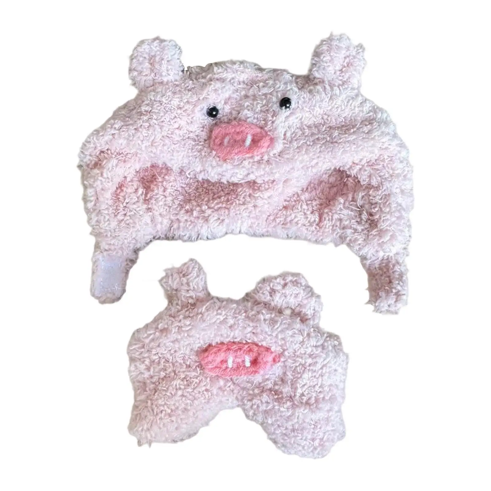 

15-17cm Plush Doll Clothes,Doll Pants with Headwear, Doll Outifits Cartoon Dress up Stuffed Doll Pants Outifits