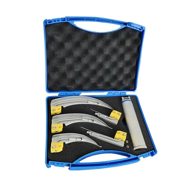 Stainless Steel Anesthesia Laryngoscope for Adult Child Babt Throat Mirror LED light Intubation Laryngoscope Throat Detec