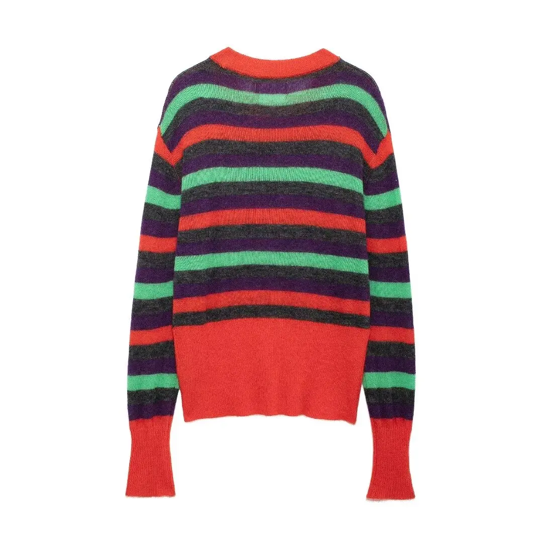 Tangada 2024 Autumn Winter Women Oversized Loose Knitted Sweater Jumper Female Pullovers 3h0901