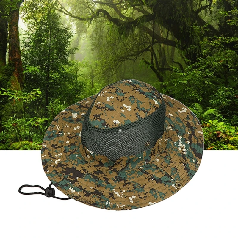 Campings Mesh Ventilate UV Sun Hat Wide Brims Sun Protections Hat Mountaineering Hat Large Fisherman Hat Bucket Outdoor 24BD