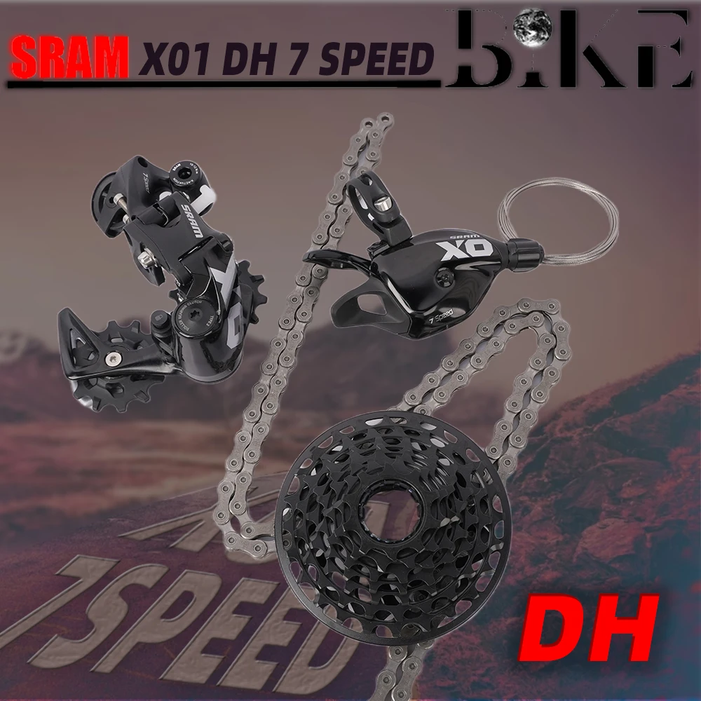 SRAM Mountain Bike DH Downhill Kit 7-speed X0 X01 DH X-HORIZON Rear Derailleur X-ACTUATION Trigger Shifter Bicycle Accessories