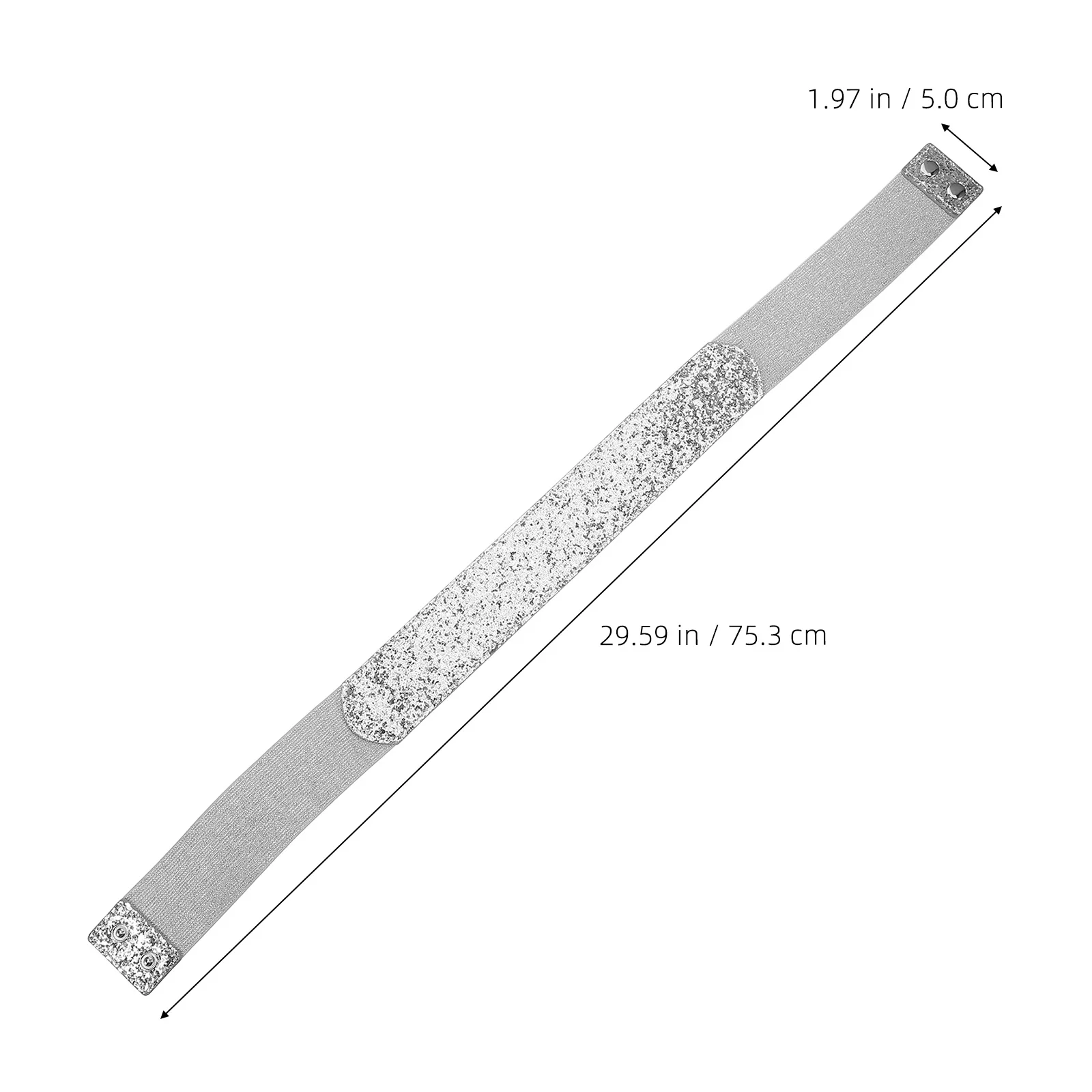 Cintura elasticizzata con paillettes glitterate per donna Cintura regolabile in vita larga per abiti da festa e occasioni speciali