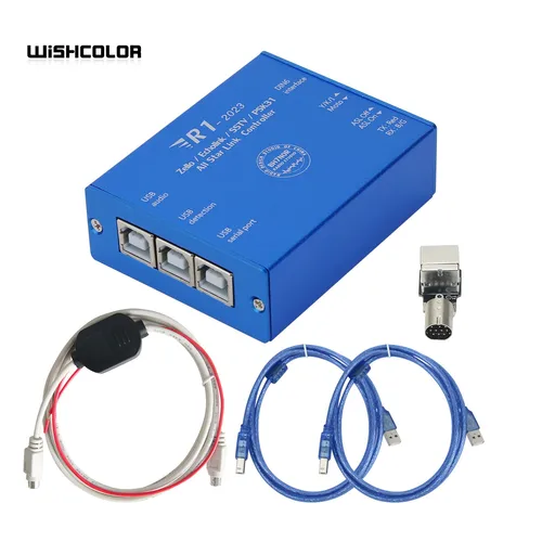 Wishcolor R1 Kit A R1-2023 Interfaz de audio USB con cable de 6 pines Versión de tarjeta de sonido USB para Echolink-zello-YY-ASL