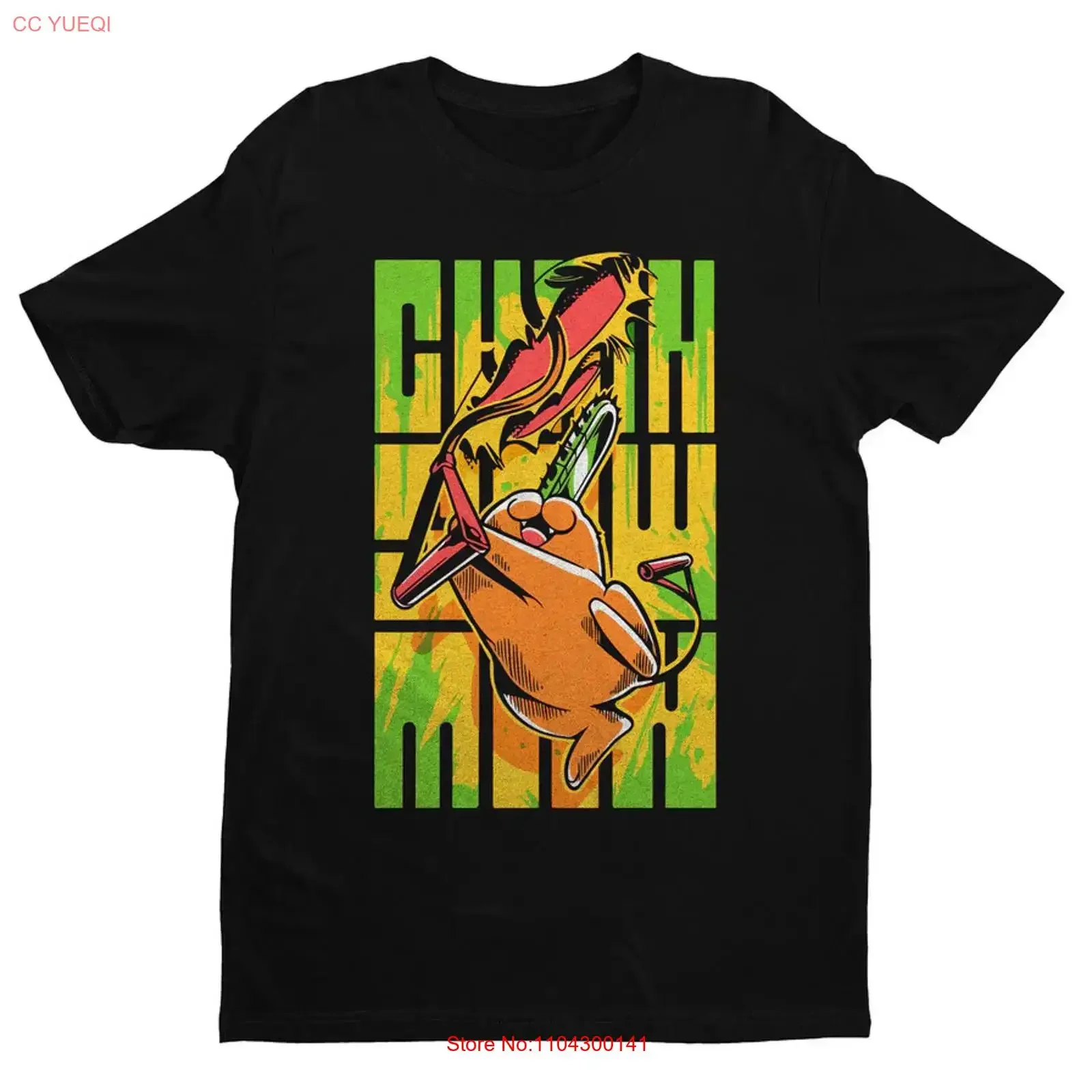 Anime Pochita Chainsaw Man s Black T Shirt Size S 5XL vintage Washed Breathable streetwear homme Stretched Versatile Stylish