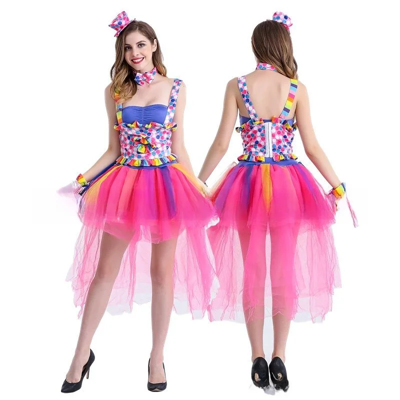 Candy Colored Clown Suit Stage Performance Costume Nightclub Singer loween Outfit Opening Dance Actor Performance Clothes