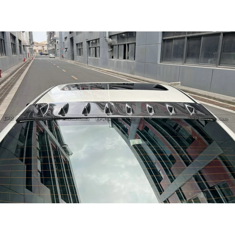 

SAAR Compatible with Infiniti Q60 Carbon Fiber Modification Rear Window Shark Fin Roof Spoiler Fixed Wind Wing