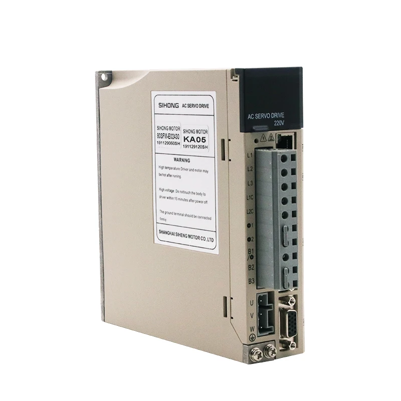 2024 Siheng Motor Direto da fábrica 5 pólos 600W 220V AC Servo Motor 1.93nm Driver Codificador absoluto 17 bits monofásico 3000rpm