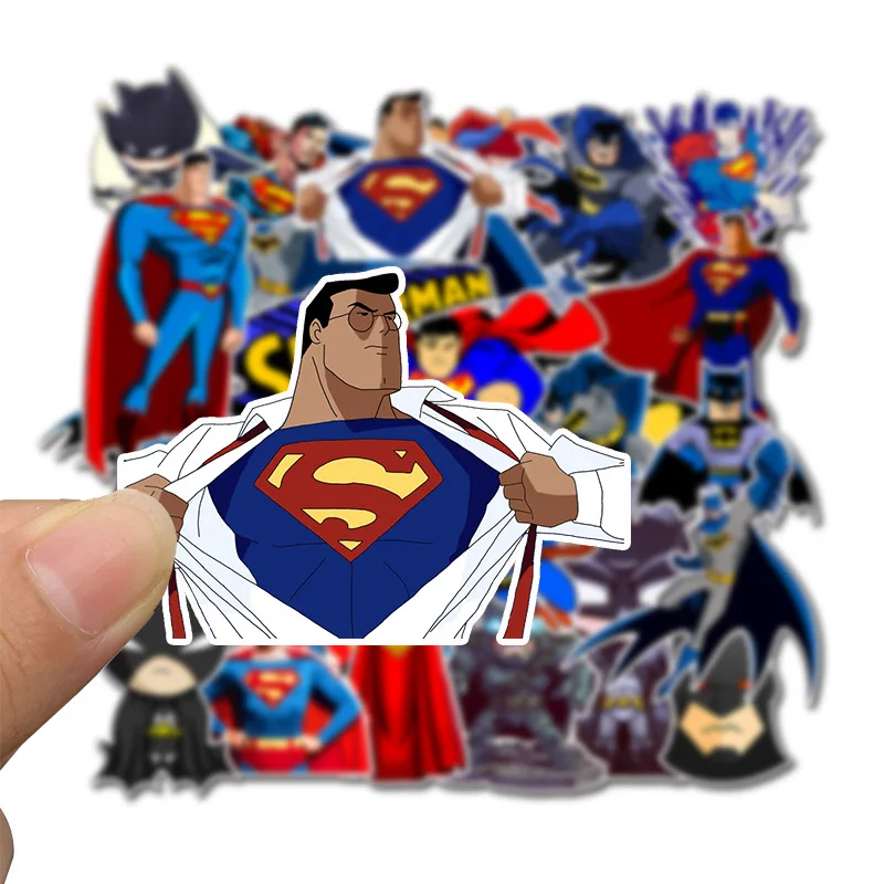 Batman Superman Stickers-Waterproof Vinyl Decals for Water Bottles, Luggage Phone Cases, Great Gift for Kids & Superhero Lovers view 3
