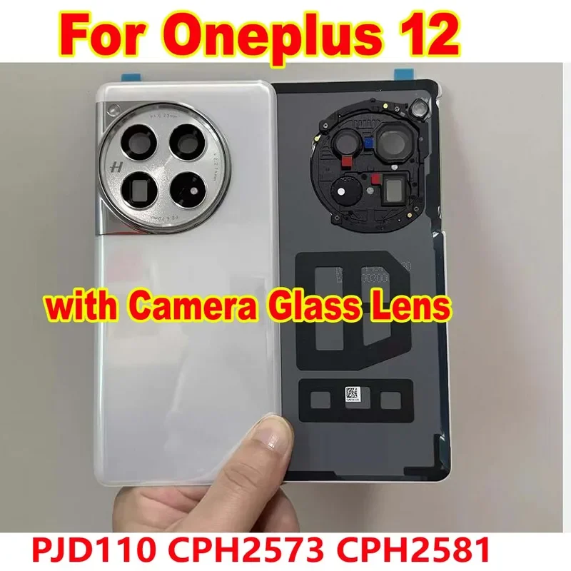 Back battery cover housing rear case camera frame glass lens adhesive phone lid for OnePlus 12 shell