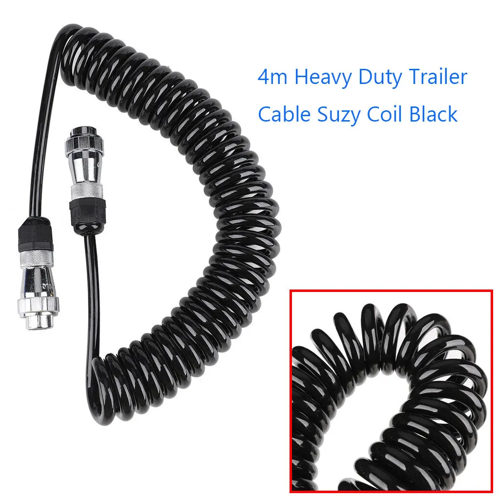 

Black Trailer Cable - Heavy Duty And Waterproof With 4m Length Very Tight Connection Durable And Reliable 4m Heavy Duty 4M/5PIN
