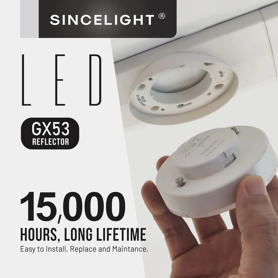 4Pcs/Pack , GX53 LED Reflector Light bulb 7W,2700-6000K 120° Beam