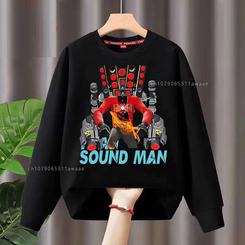 Hot Game Skibidi Toilet Print Cotton Children HoodieBoys Girls Clothing Fashion Kids Pullover Autumn Spring Child Sweatshirt