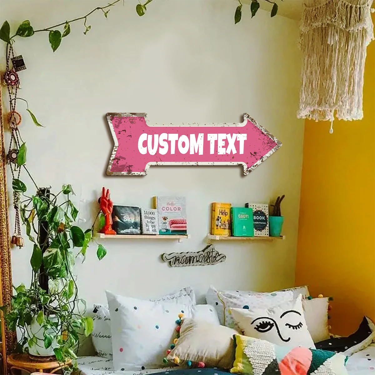 1pc Custom vintage style Arrow Metal Tin Sign,Vintage Wall ArtPlaque ,Home Room Restaurant Cafe Bar Garage Outdoor Decor Gift