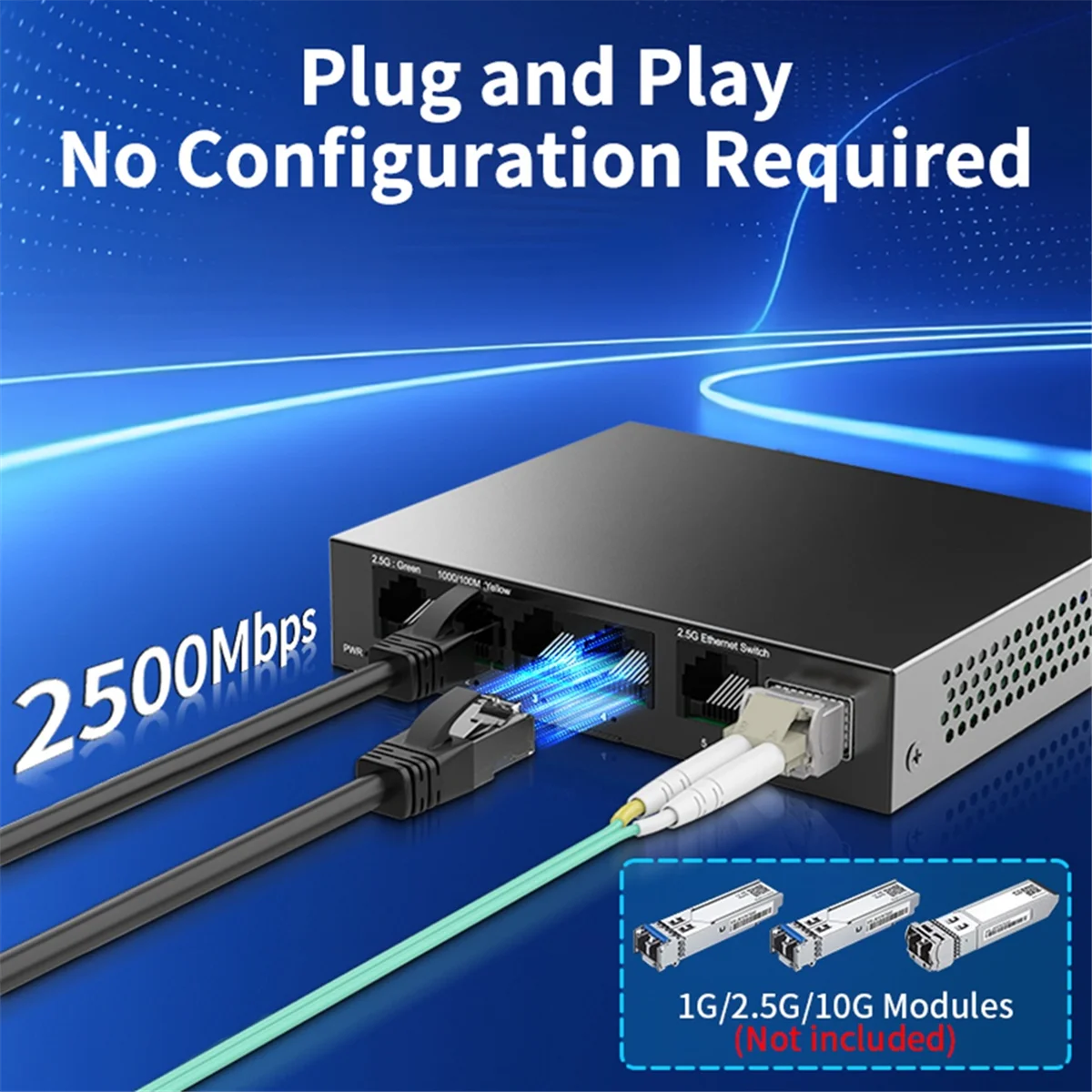 BVBV 2.5G Switch 5 Port 2500Mb - Switch 5 Port 2.5G Unmanaged ulasan dan harga