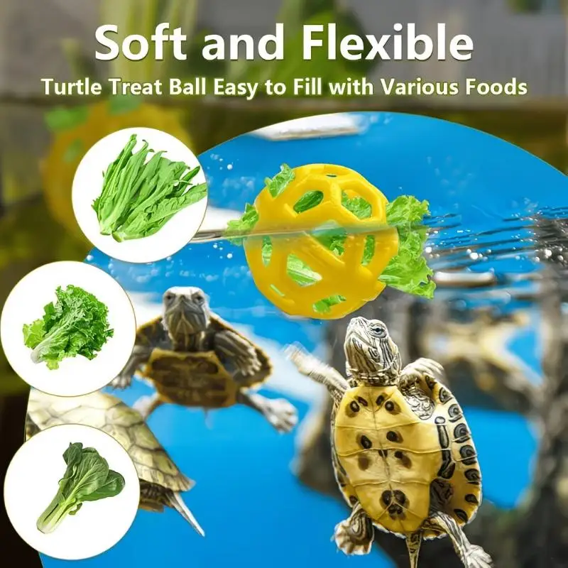 Sucker Turtle Brush Scrubber Turtle Shell Cleaning Brush Turtle Tank Decorations Turtle Feeding Ball Turtle Aquarium Ornaments