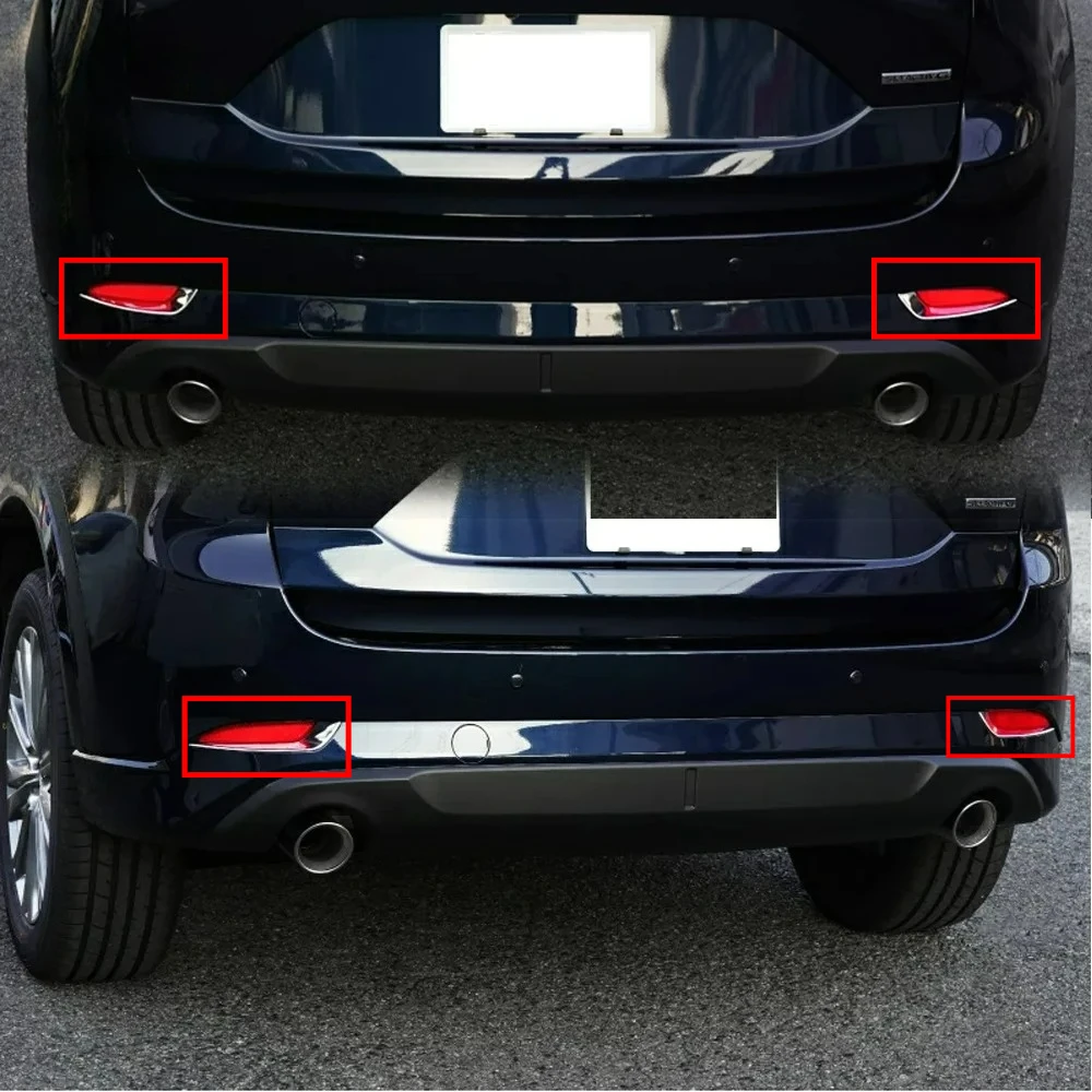 

For Mazda CX-5 CX5 KF 2022+ Chrome Rear Fog Light Lamp Trim Cover Foglight Bezel Decoration Frame