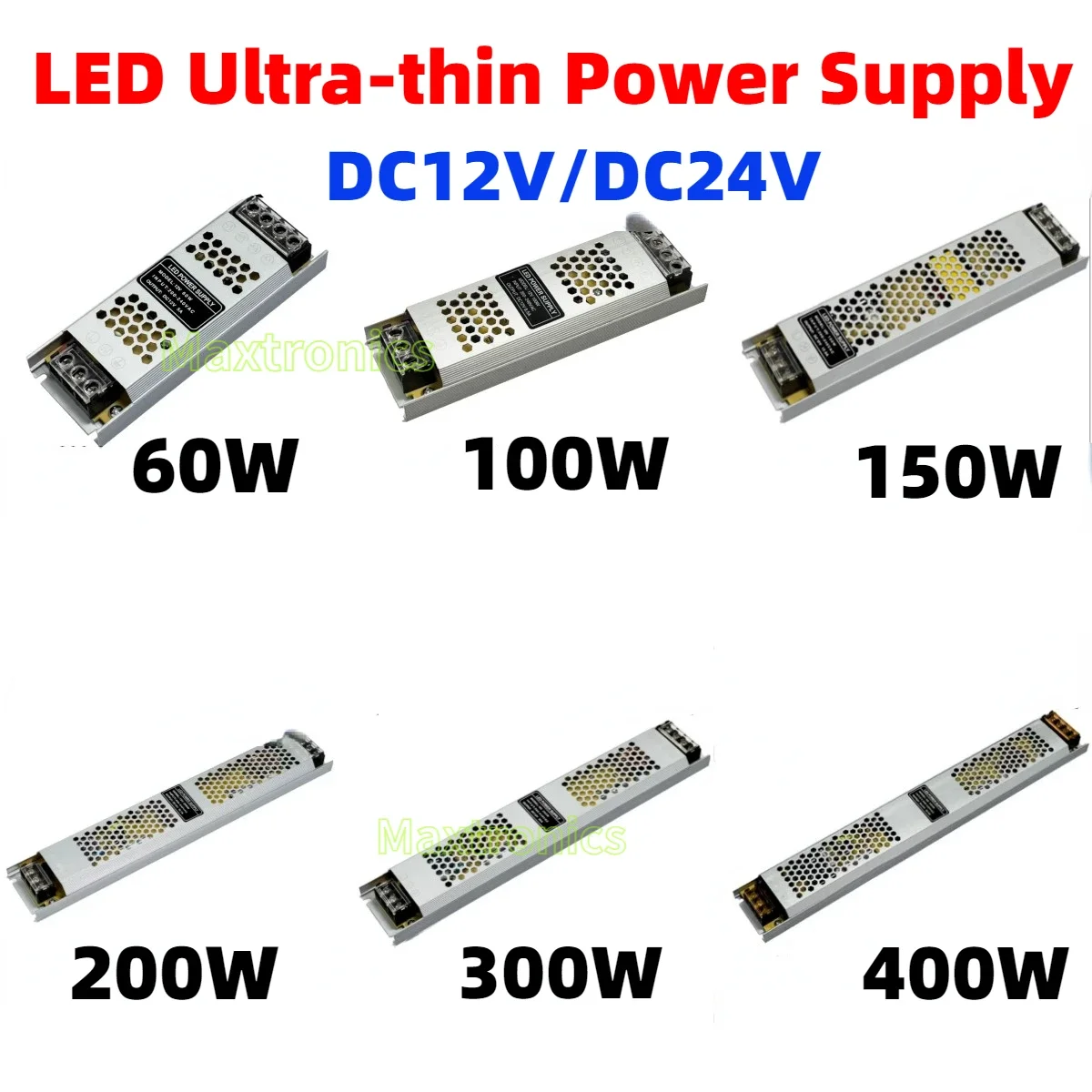 

AC220V To DC12/24V LED Ultra-thin Power Supply Lighting Transformer Adapter 60/100/150W 200W 300W 400W for LED Strip Lamp Driver