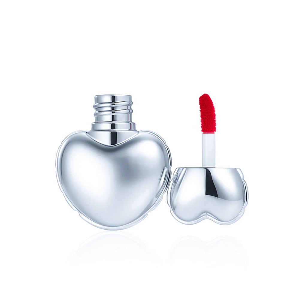 Lucidalabbra con etichetta privata a 8 colori all'ingrosso Velluto opaco a forma di cuore Morbido simile al fango Trucco con logo personalizzato impermeabile a lunga durata