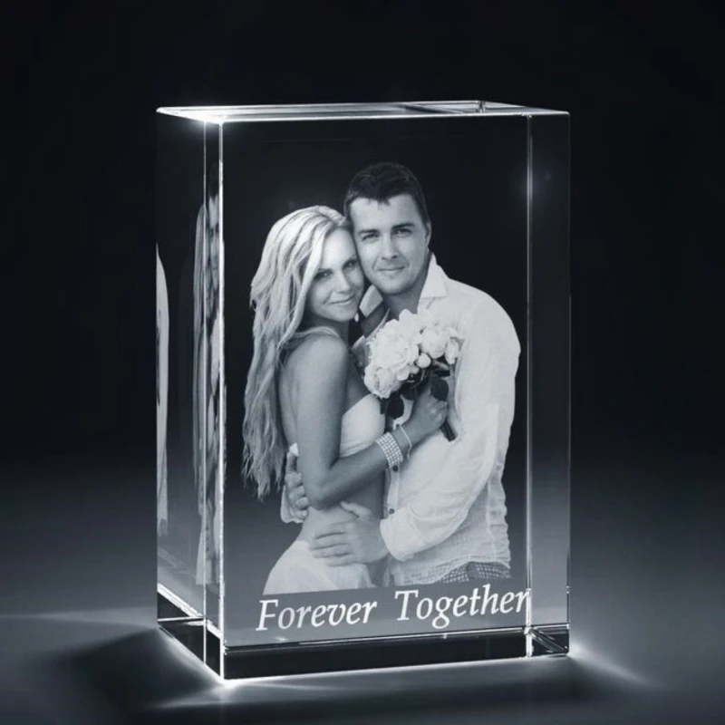 Personalise Customized Photo Engraved Printing Crystal Commemorative Gifts Family and Pet Commemoration Forever Candle Holder