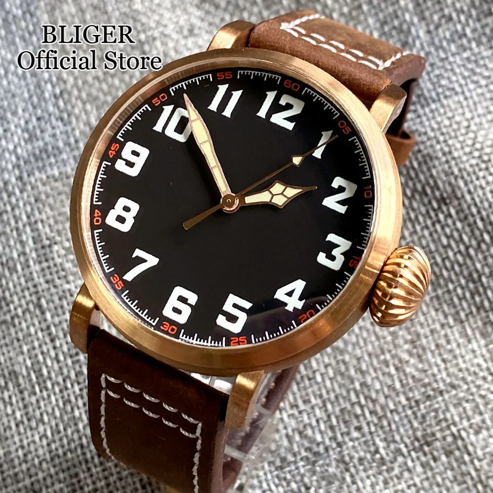 New 47mm Steel Case Diver Men  Automatic Watch NH35 PT5000 10ATM Waterproof Sapphire Crystal Luminous Hands Black Dial