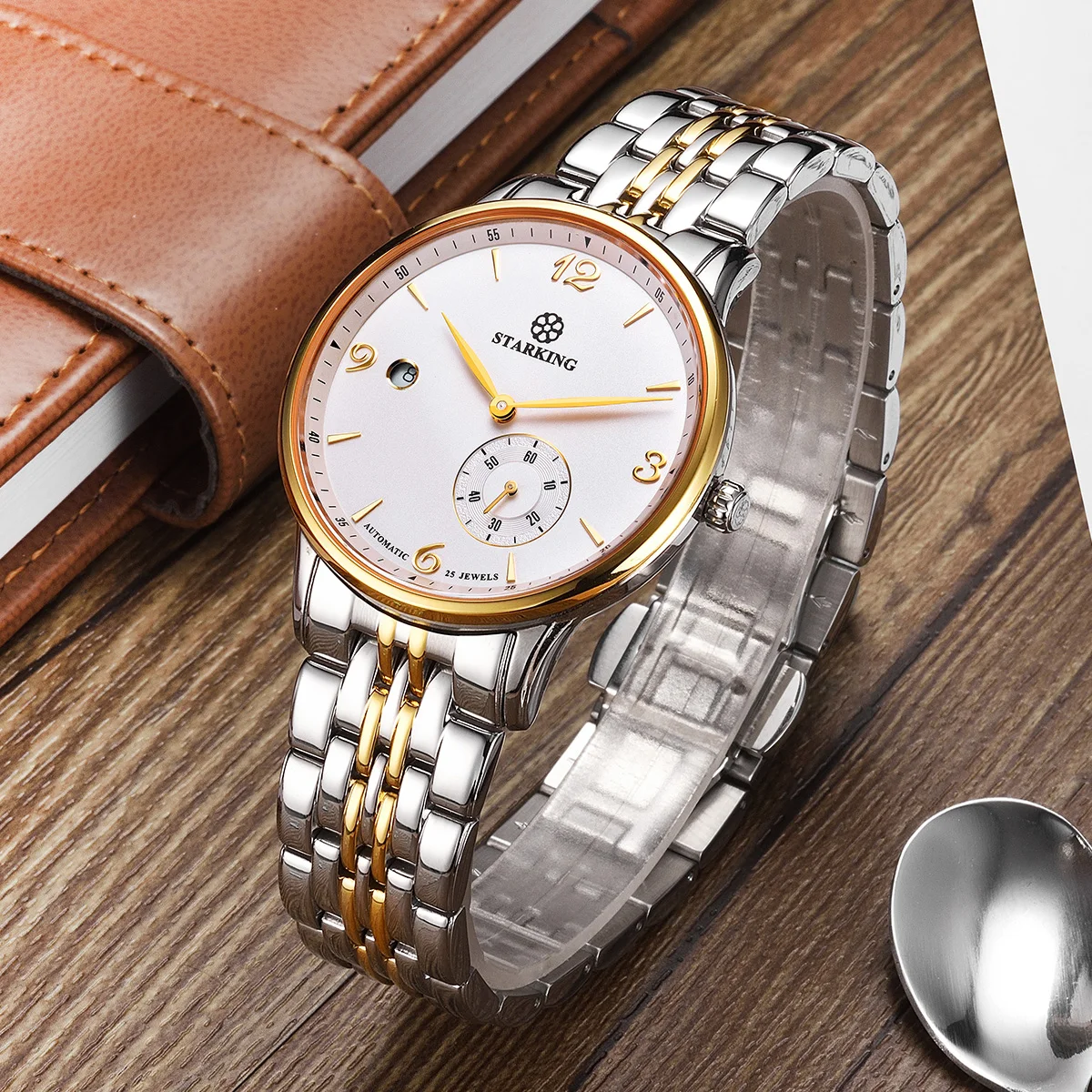 

STARING Men's Fully Automatic Mechanical Watch AM0215 Synthetic Sapphire Glass Watch Men's Waterproof Clock Men's Business Watch