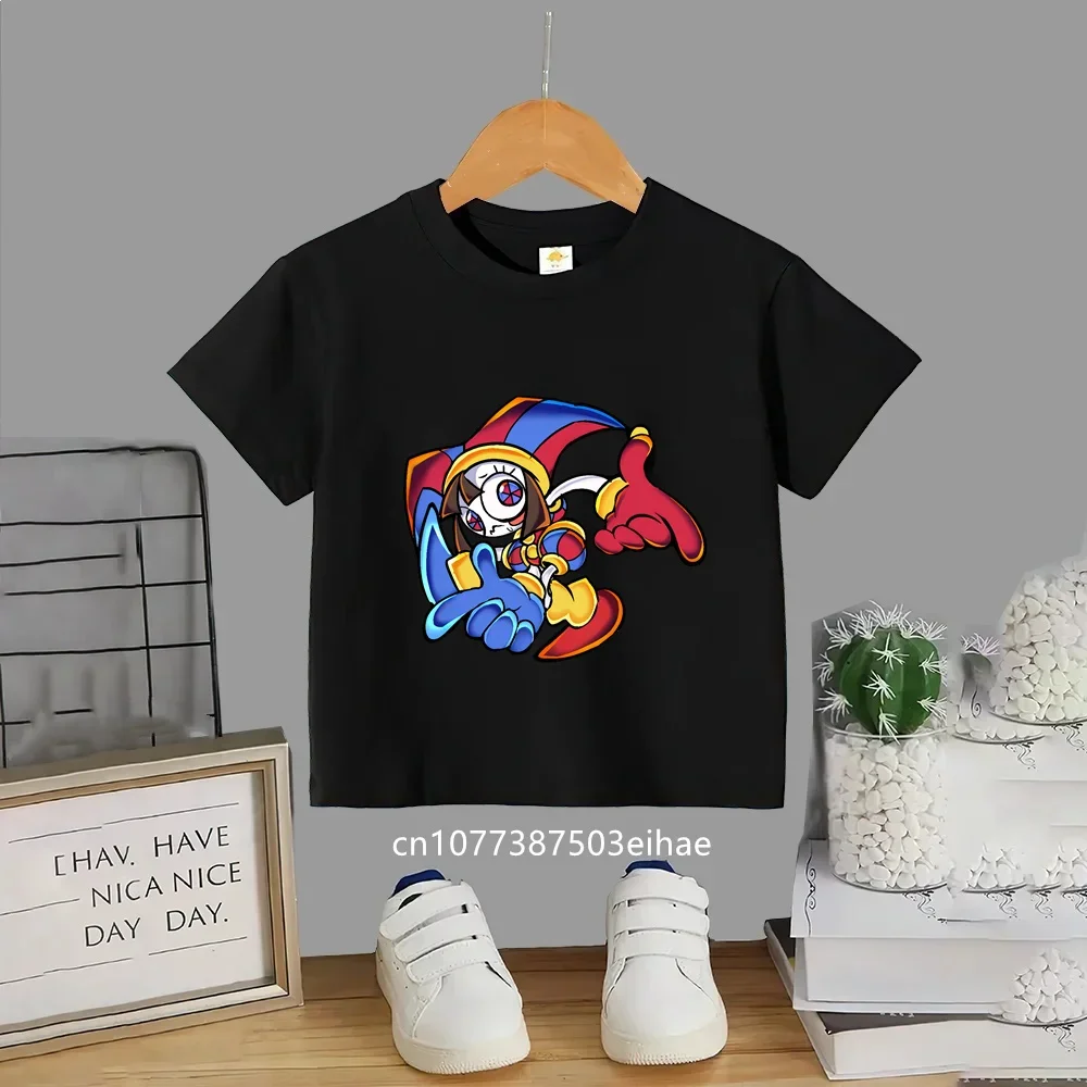 The Amazing Digital Circus Children Daily T-shirt, Fashion Anime Cotton Short Sleeve Tops, Boys Girls Outdoor Summer Clothing