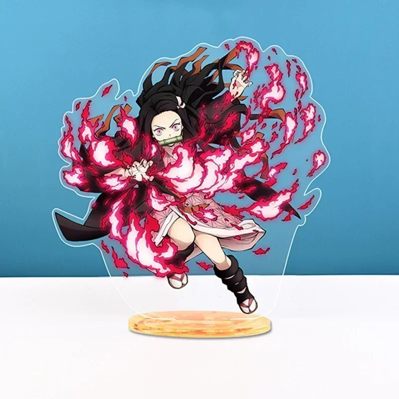 20 Stylów Anime Akrylowe Stojaki Ozdobne z Motywem Ghost Slayer Blade, Węgielny Lang Douzi, Motyl Ninja, Humanoidalne Kolekcje
