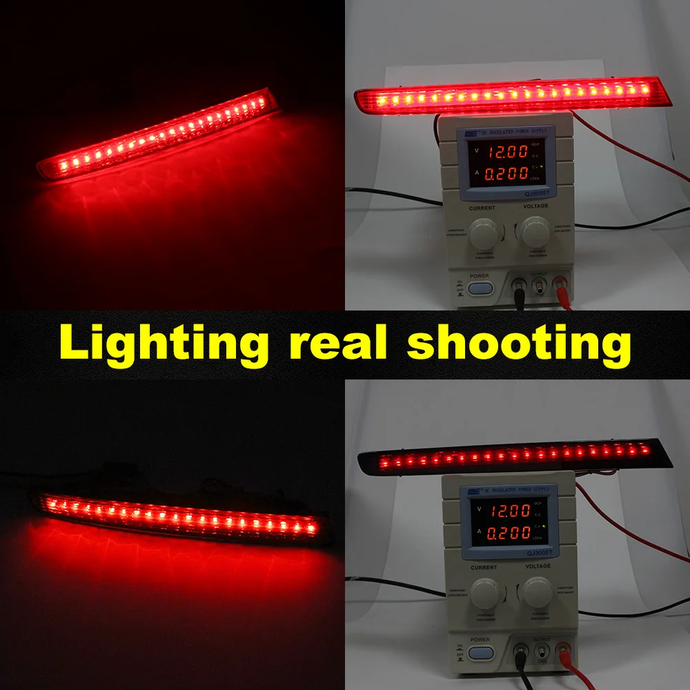 2 szt. Czerwone reflektory LED zderzaka tylne światła przeciwmgielne hamulca tylnego dla 2011-2015 Ford Explorer tylny sygnał lampa przeciwmgielna — zdjęcie 7