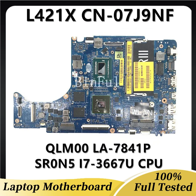 

CN-07J9NF 07J9NF 7J9NF Mainboard For DELL XPS L421X Laptop Motherboard QLM00 LA-7841P With SR0N5 I7-3667U CPU 100%Full Tested OK