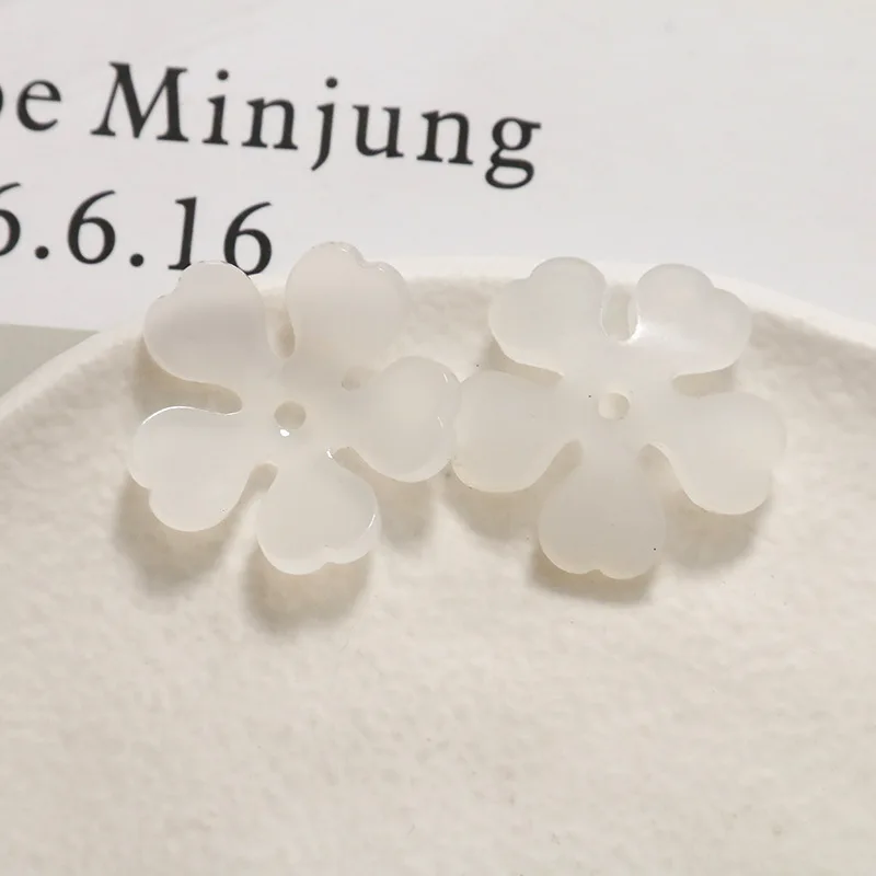 10pcs Summer Style Petal Pendant Charms Diy Lead Acrylic Necklace Earrings Pendant Connectors Diy Jewelry Making Accessories