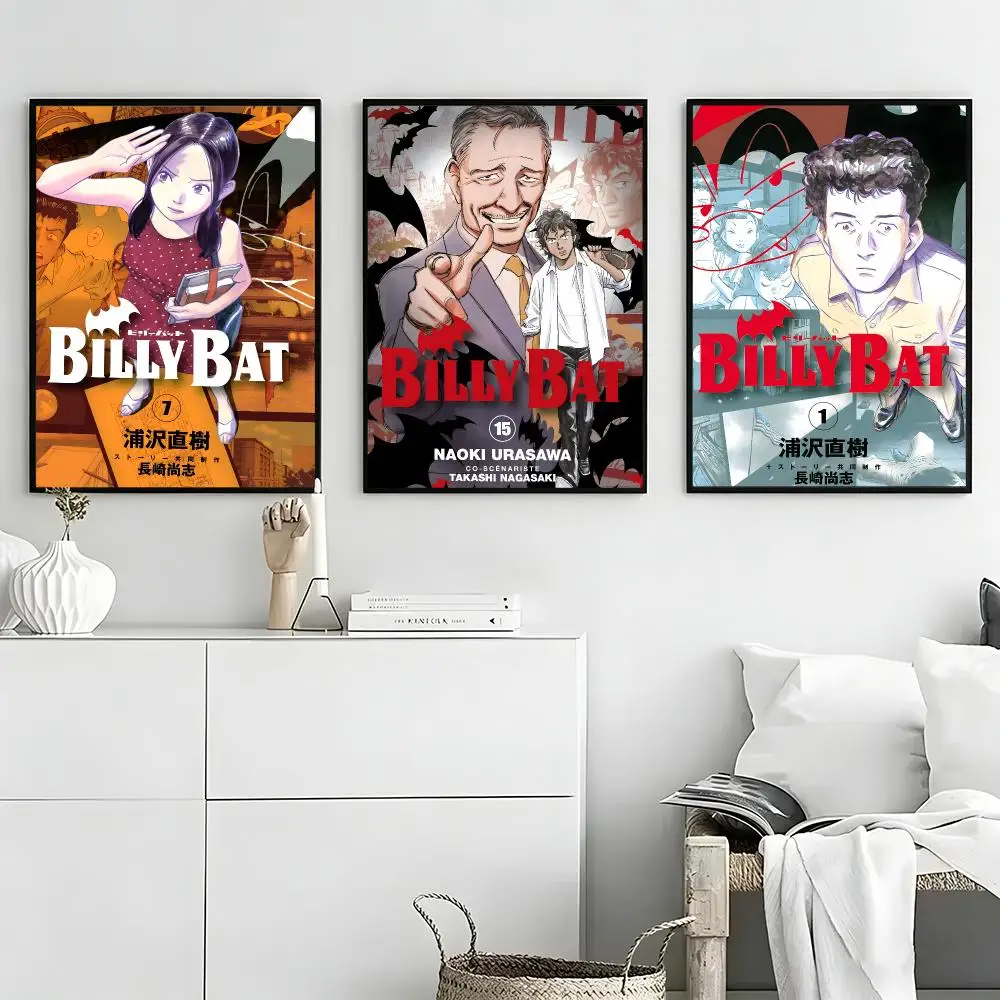 Manga Billy Bat Poster Self-adhesive Art Waterproof Paper Sticker Coffee House Bar Room Wall Decor