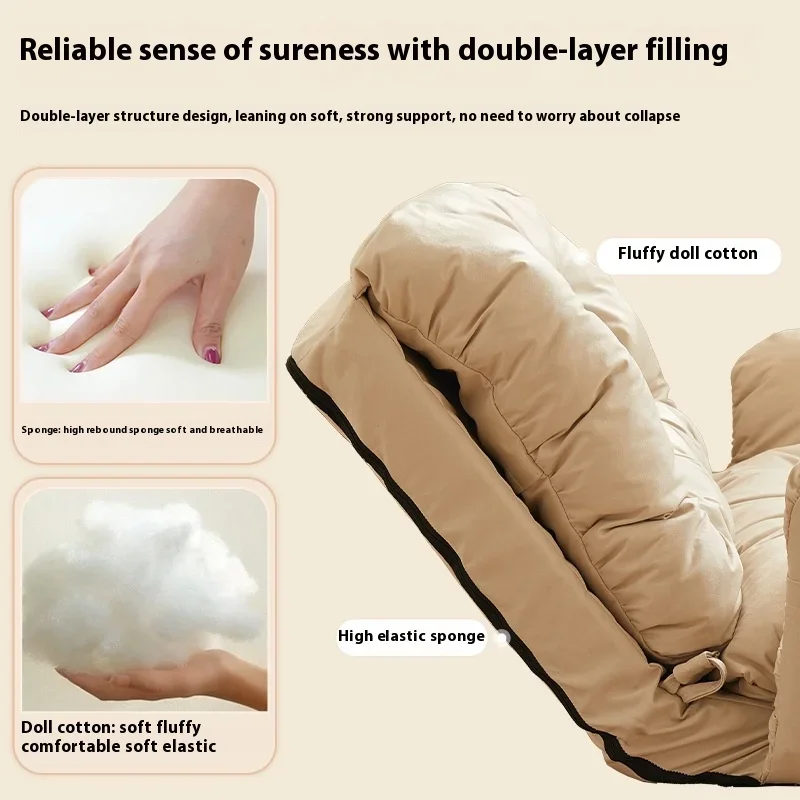 Foldable Lazy Sofa Bedroom Tatami Sets Bed Back Balcony Large Chair Foldable Chair Lounge Sofa Living Room Single Recliner 2025 image 3