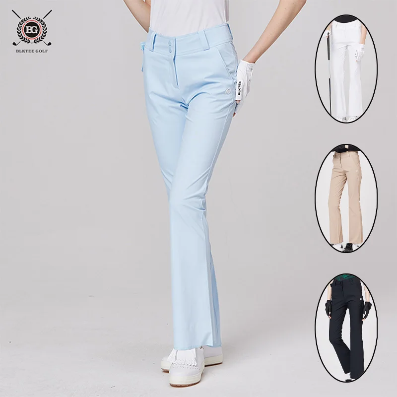 

Новые брюки для гольфа BG, весенне-летние женские эластичные спортивные брюки с высокой талией, повседневные быстросохнущие расклешенные брюки, женские спортивные штаны