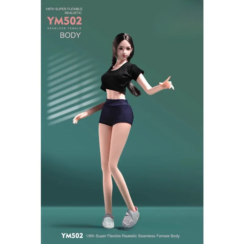ในสต็อก YM503 502 1/6 Scale Super ยืดหยุ่นกว้างสะโพกเรียวเอวสรีรวิทยารายละเอียด 12 ''หญิง Action Figure Body