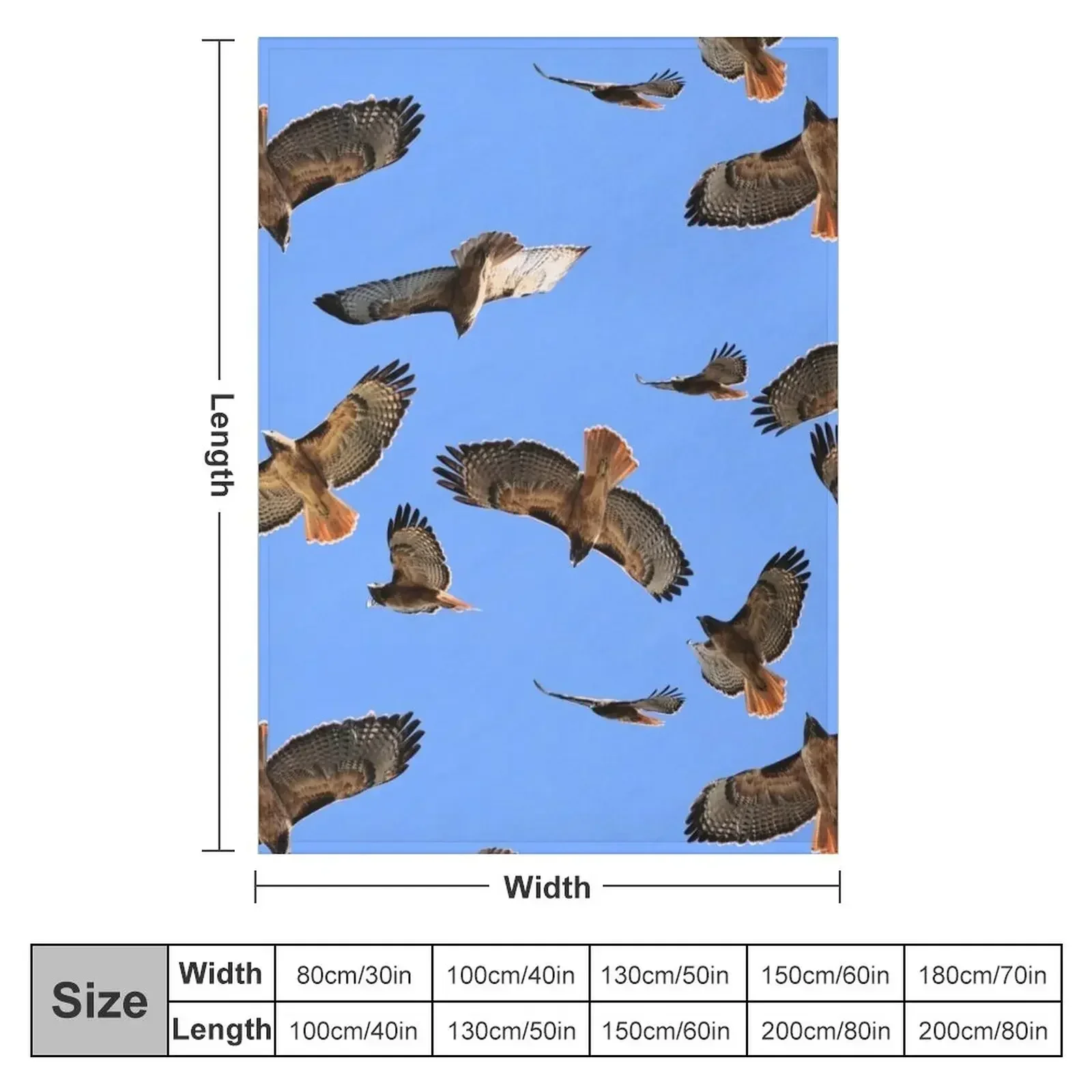 Red Tail Hawk Collage Throw Blanket Travel Flannel Shaggy warm for winter Decorative Beds Warm Blankets