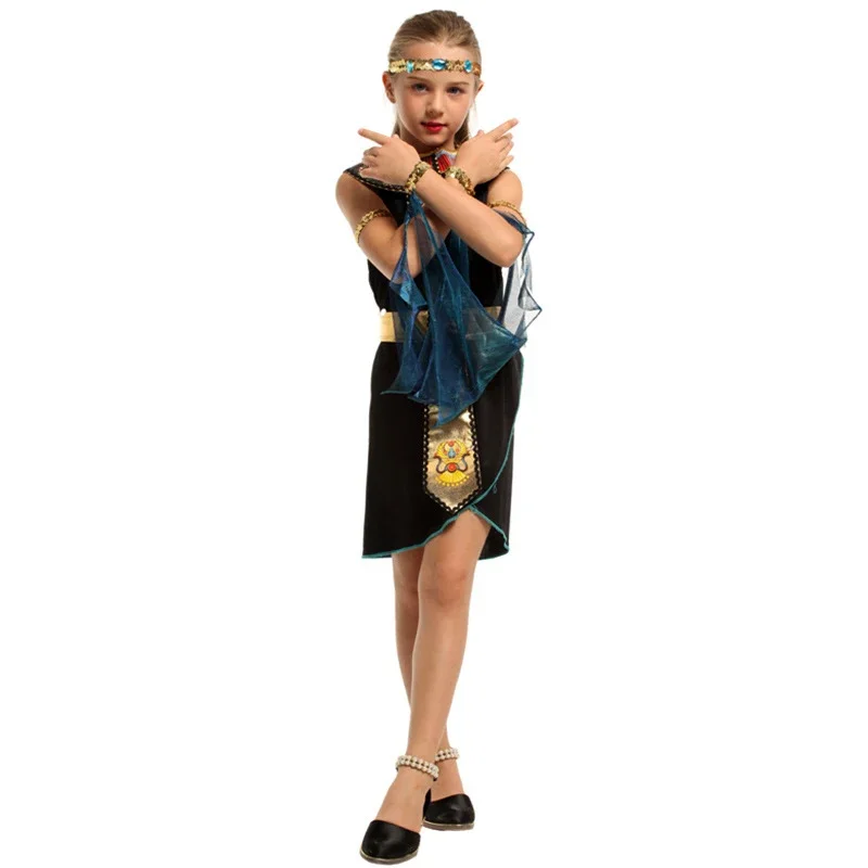 Kids boy girl ancient Egypt cleatra costumes Cosplay Costume Princess Prince family