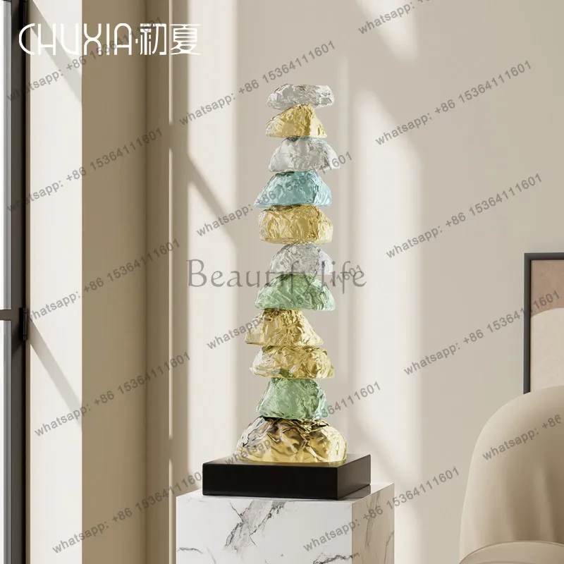 The passage of time Artwork sculpture Floor-to-ceiling ornament Large decoration in e sales  under  stairs of the entrance