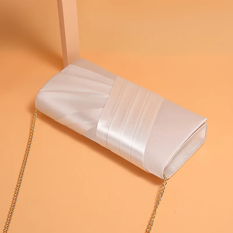 Banquet Envelope Bag Women'S Clutch Smooth Silk Leather Chain Evening Purse Women Wedding Handbag Bolsa Feminina Shoulder Bags