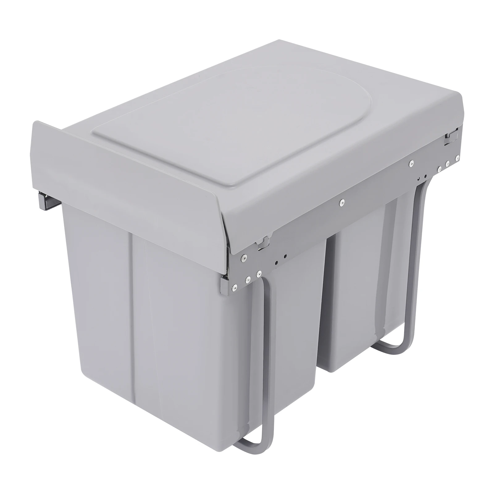 

20L Kitchen Waste Bin 49*35*43cm Double Pullout Recycling Garbage Trash Can Sliding Kitchen Recycle Waste Bin Food Disposal for