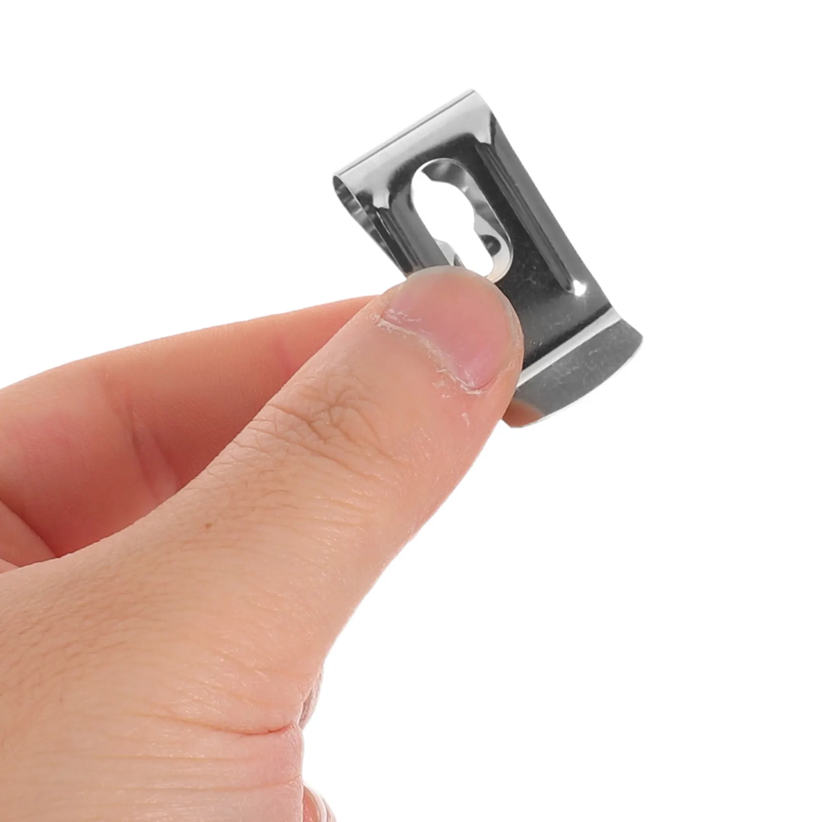 20Pcs Tape Measure Back Clip Universal Replacement Metal Belt Holder Silver Steel Clip Measuring Tool Accessory for Workshop