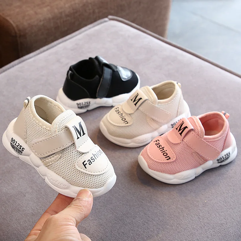 Lente Zomer En Autum Kinderen Mesh Sportschoenen Jongens Meisjes Baby Peuter Schoenen Kind Zachte Bodem Ademende Sneakers