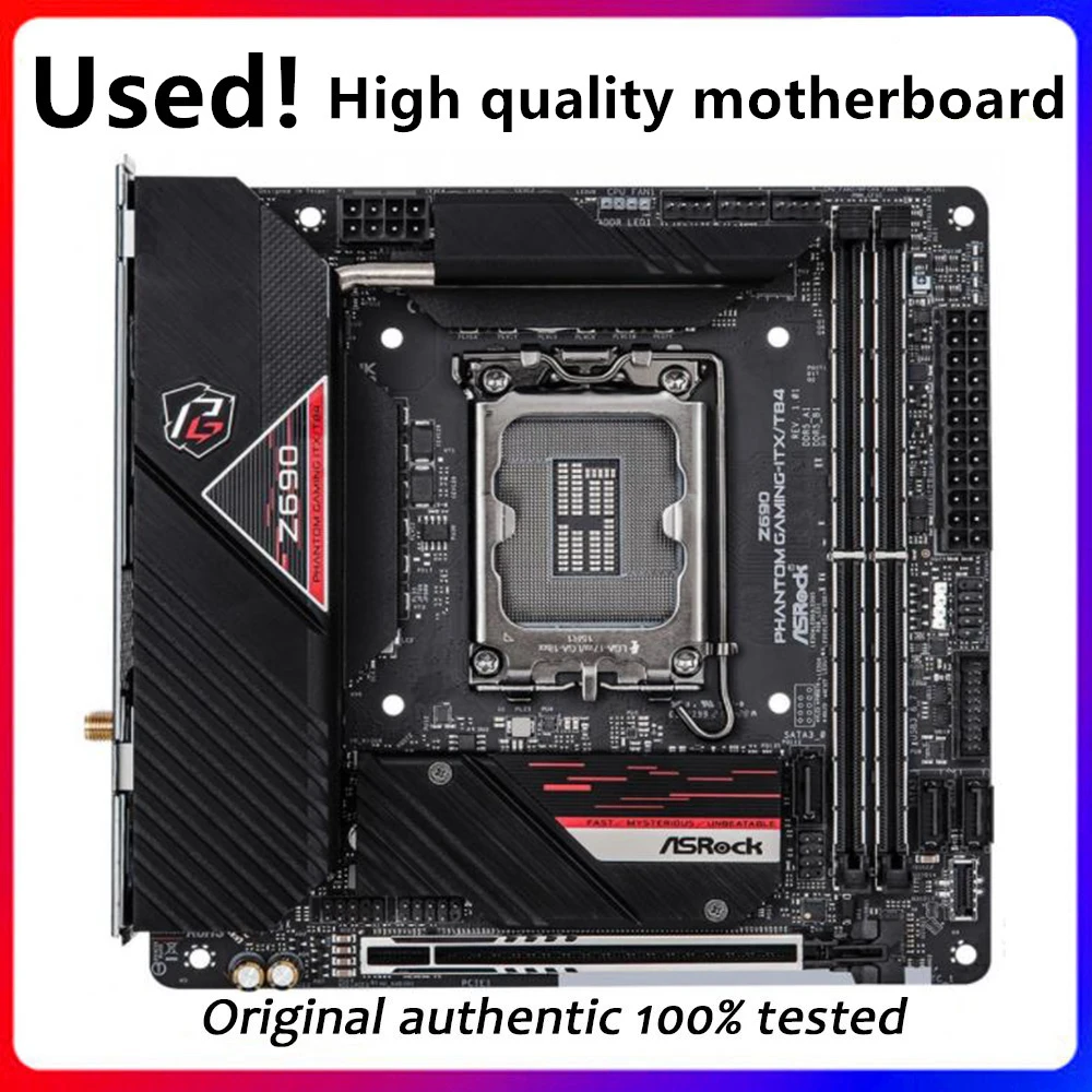 

Z690 Phantom Gaming-ITX For ASRock Z690 Phantom Gaming-ITX/TB4 Original Desktop DDR5 Motherboard board Used Mainboard