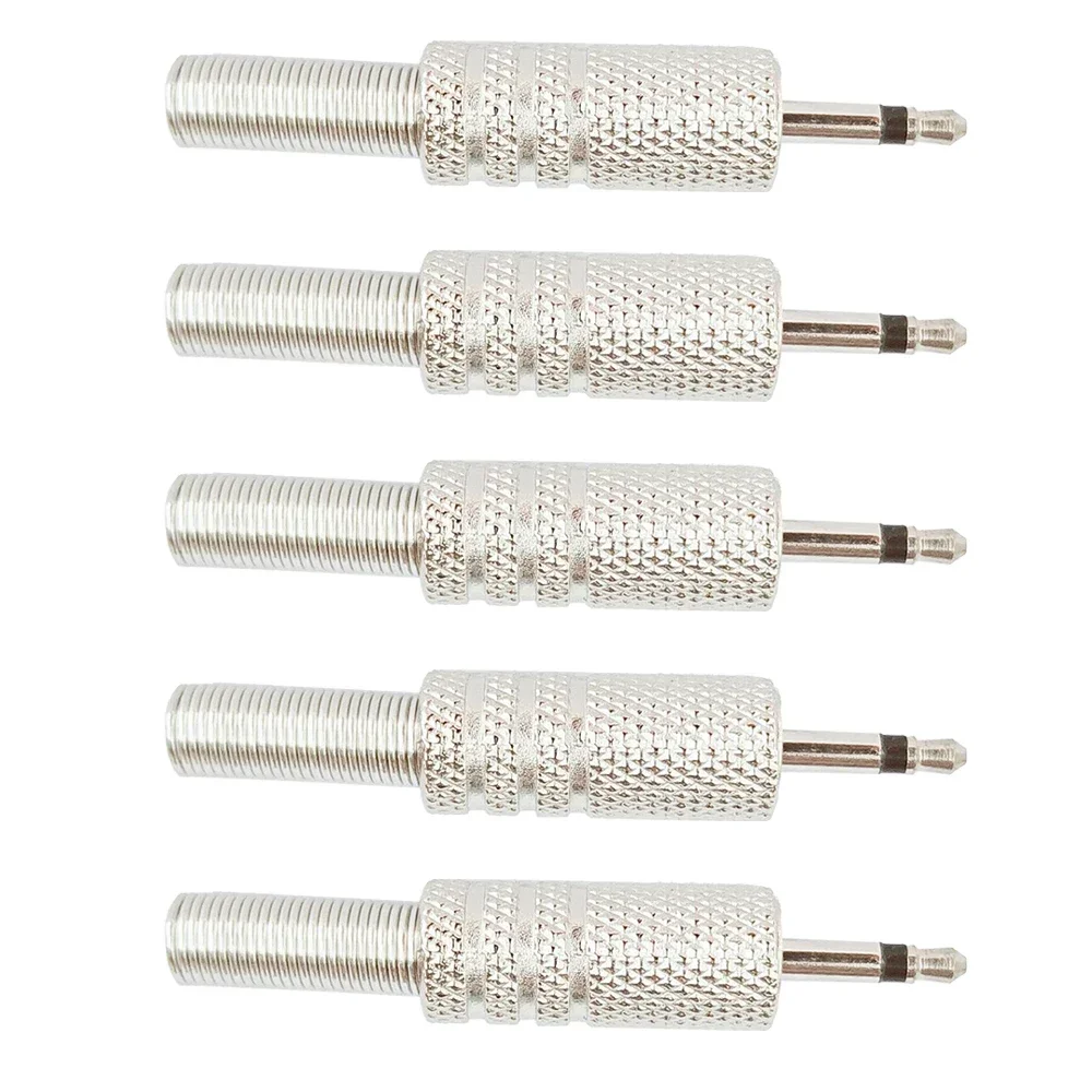 5PCS Audio Adapter Set: 6.35mm to RCA/3.5mm Gold-Plated Plugs, Metal Housing, Screw-Lock, Hi-Fi Sound for Mic/Amp/Speaker view 5