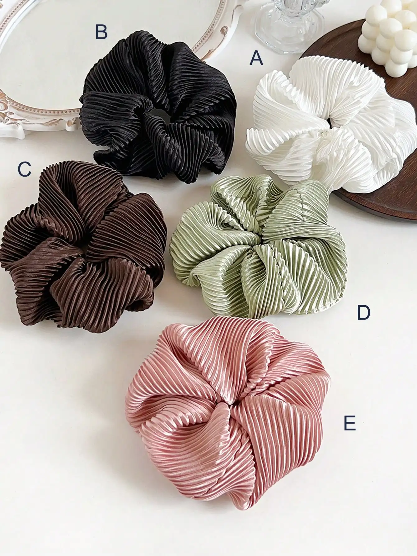 1Pcs Big Real Silk Scrunchies for Women,Large Scrunchie Satin Silk Thick Elastic Hair Ties,Ponytail Holder No Hurt Your Hair